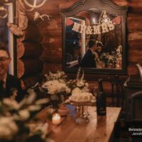 Gibsons Vintage Elopement on the beach at sunset with Mia and Ben