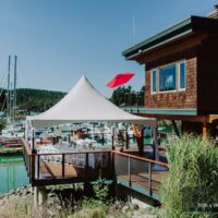 Emily and Neil oceanfront beach wedding at Painted Boat Resort