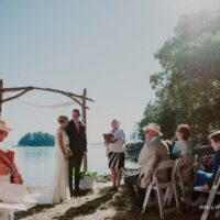 Emily and Neil oceanfront beach wedding at Painted Boat Resort