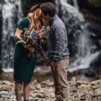 Kelley & Davis Elopement - Homesite Creek Waterfalls