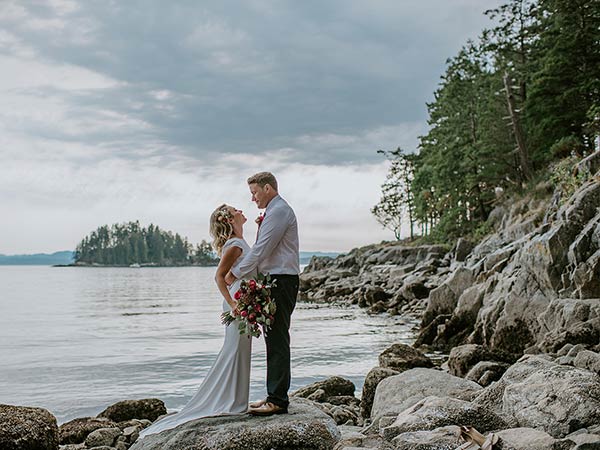 Laura & Tim - Elopement at Bakers Beach, Sunshine Coast BC