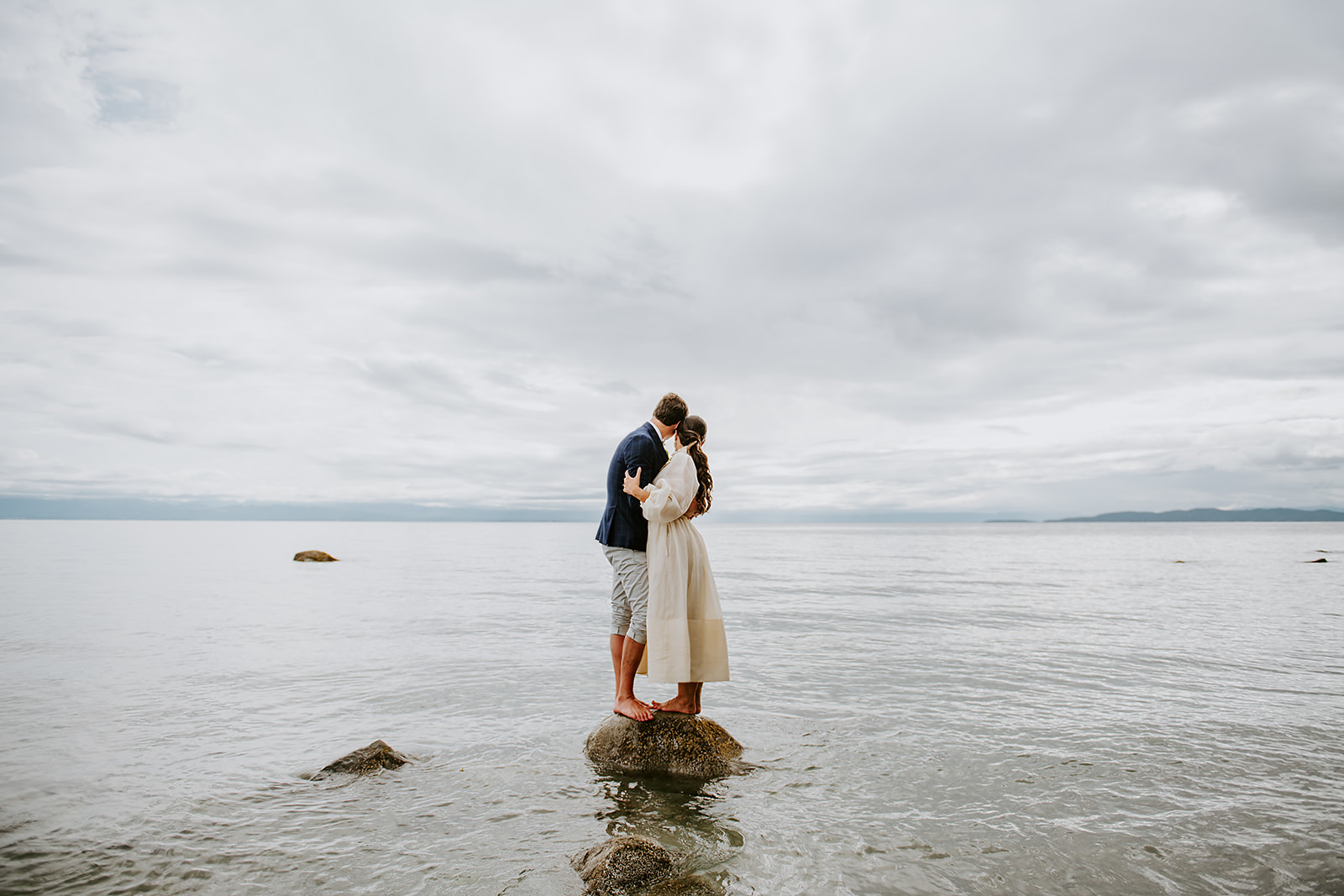 Beach wedding ceremony in BC