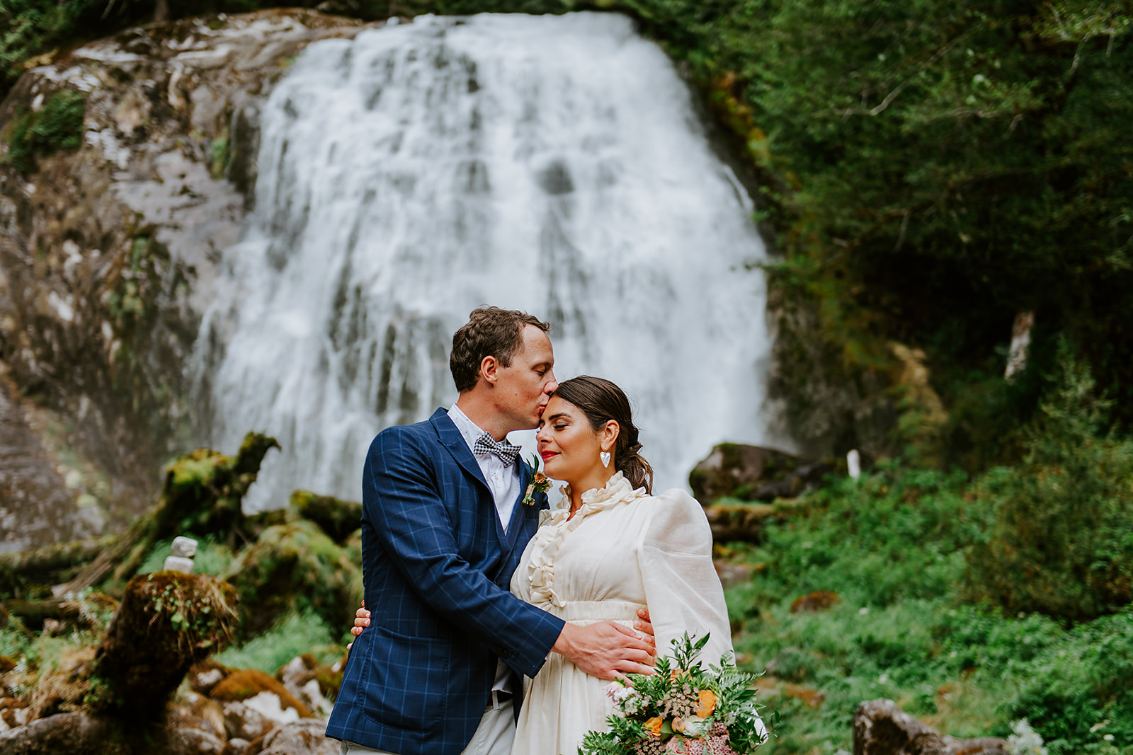 Waterfall adventure elopement