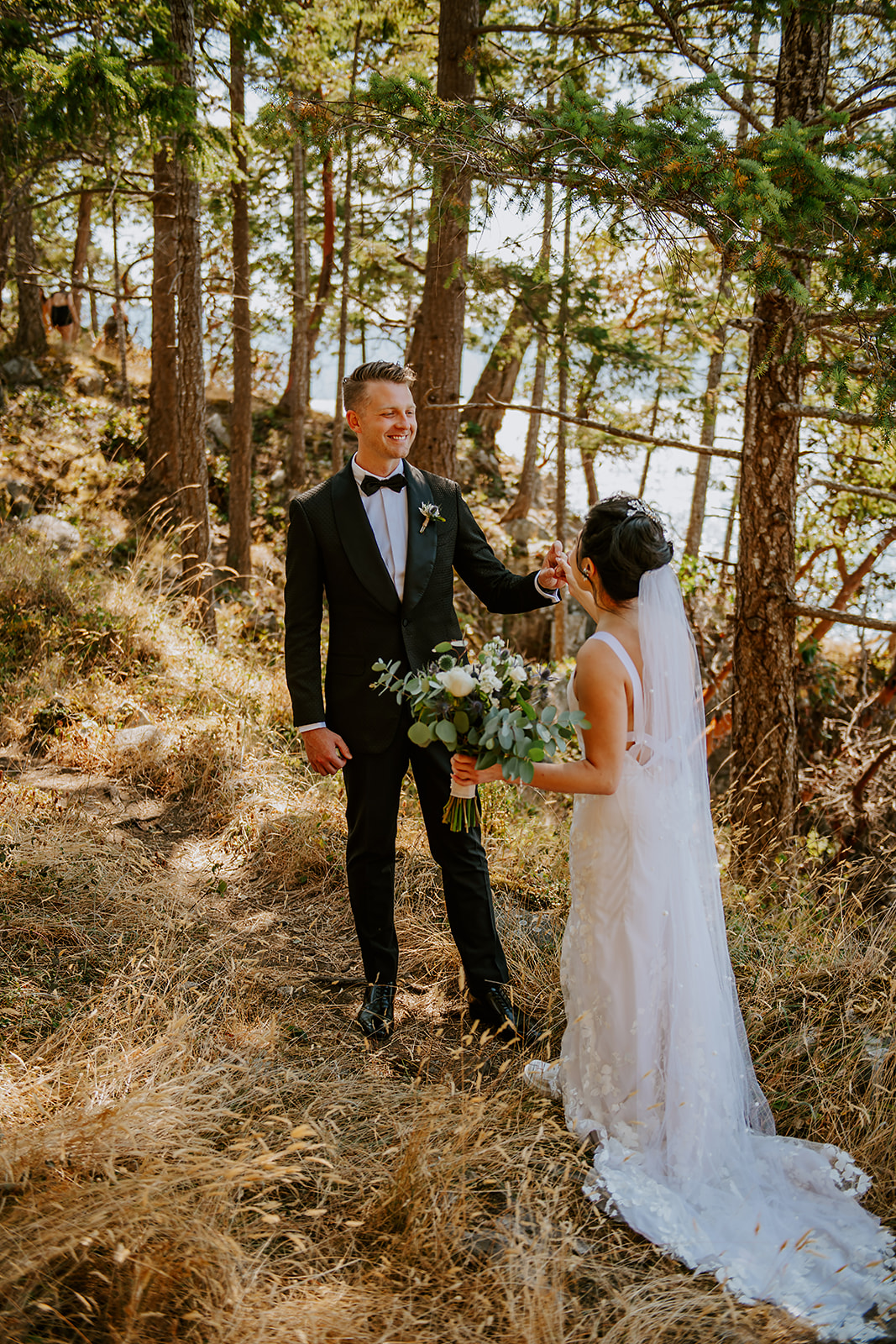 West coast elopement first look