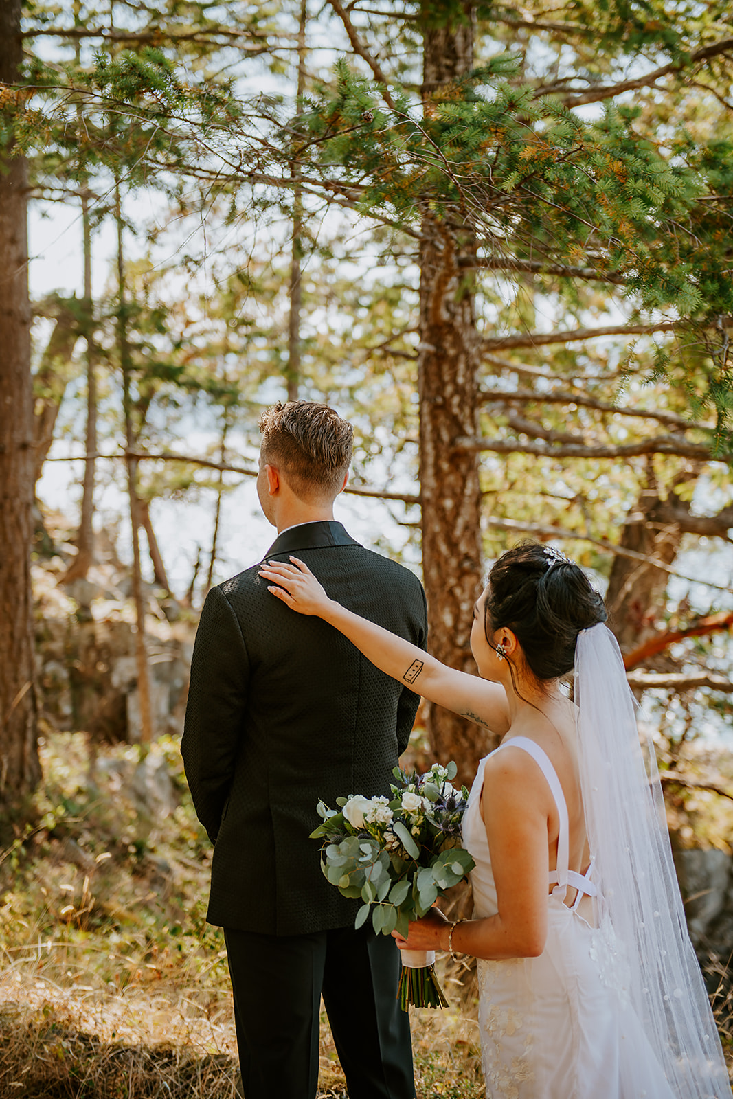 West coast elopement first look