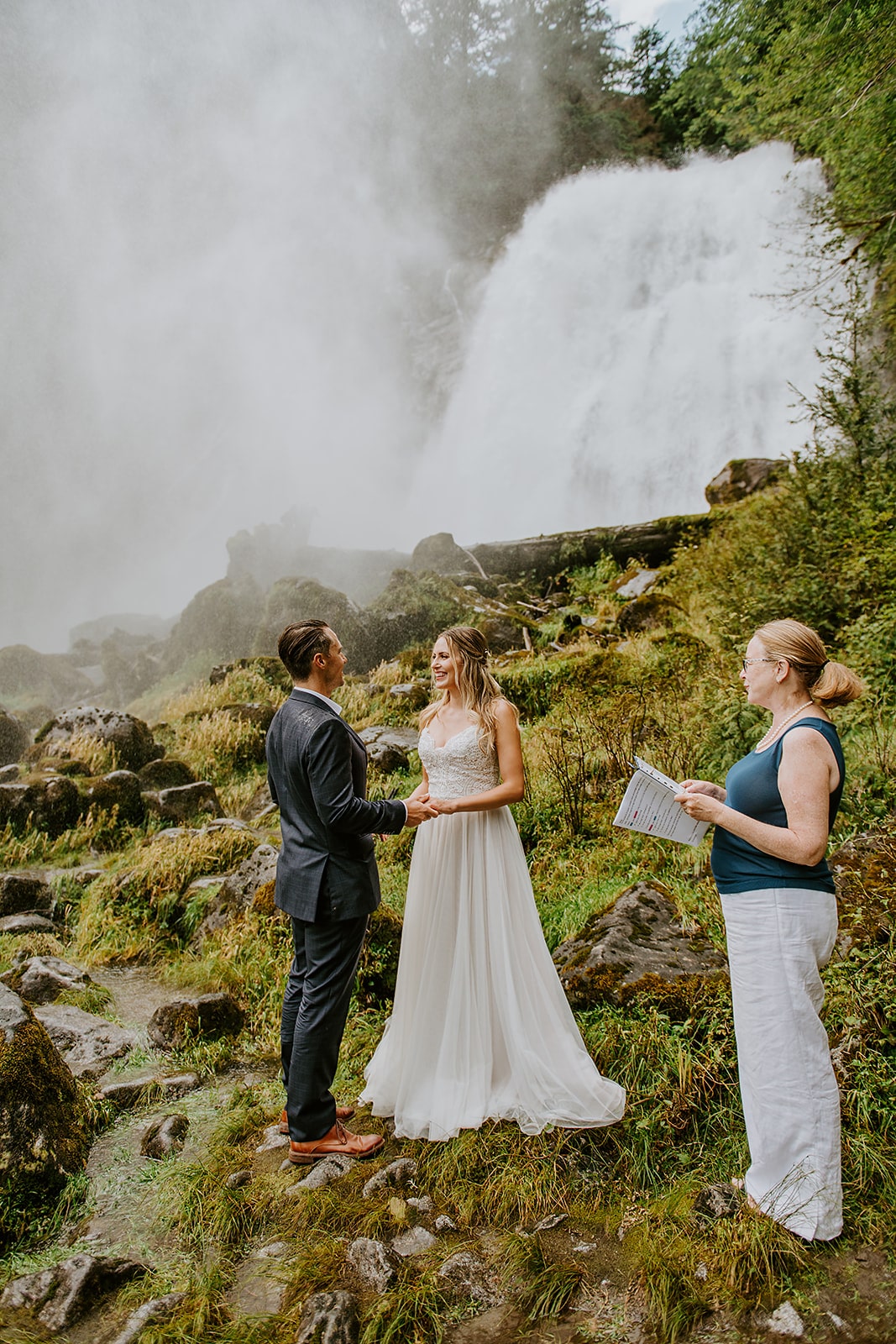 Waterfall elopement