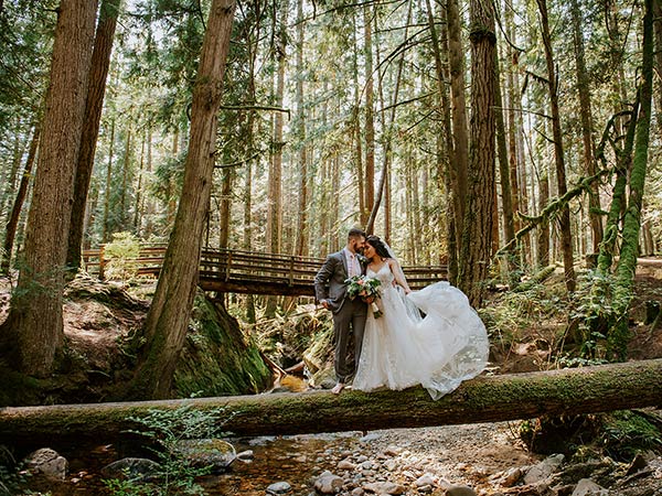 Michelle & Kevin Elopement at Cliff Gilker, Sunshine Coast BC