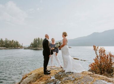 Remote elopement locations by boat - BC Coast