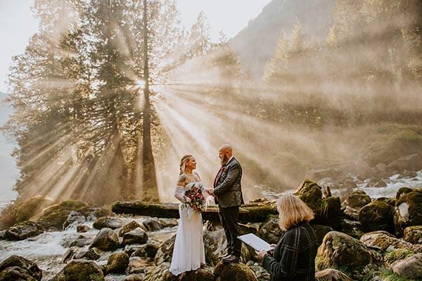 Waterfall elopements - Sunshine Coast BC